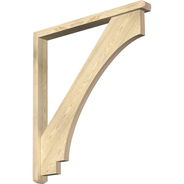 Ekena Millwork Imperial Craftsman Rough Sawn Bracket w/ Offset Brace, Douglas Fir, 4"W x 40"D x 44"H BKT0402X40X44IMP04RDF - main